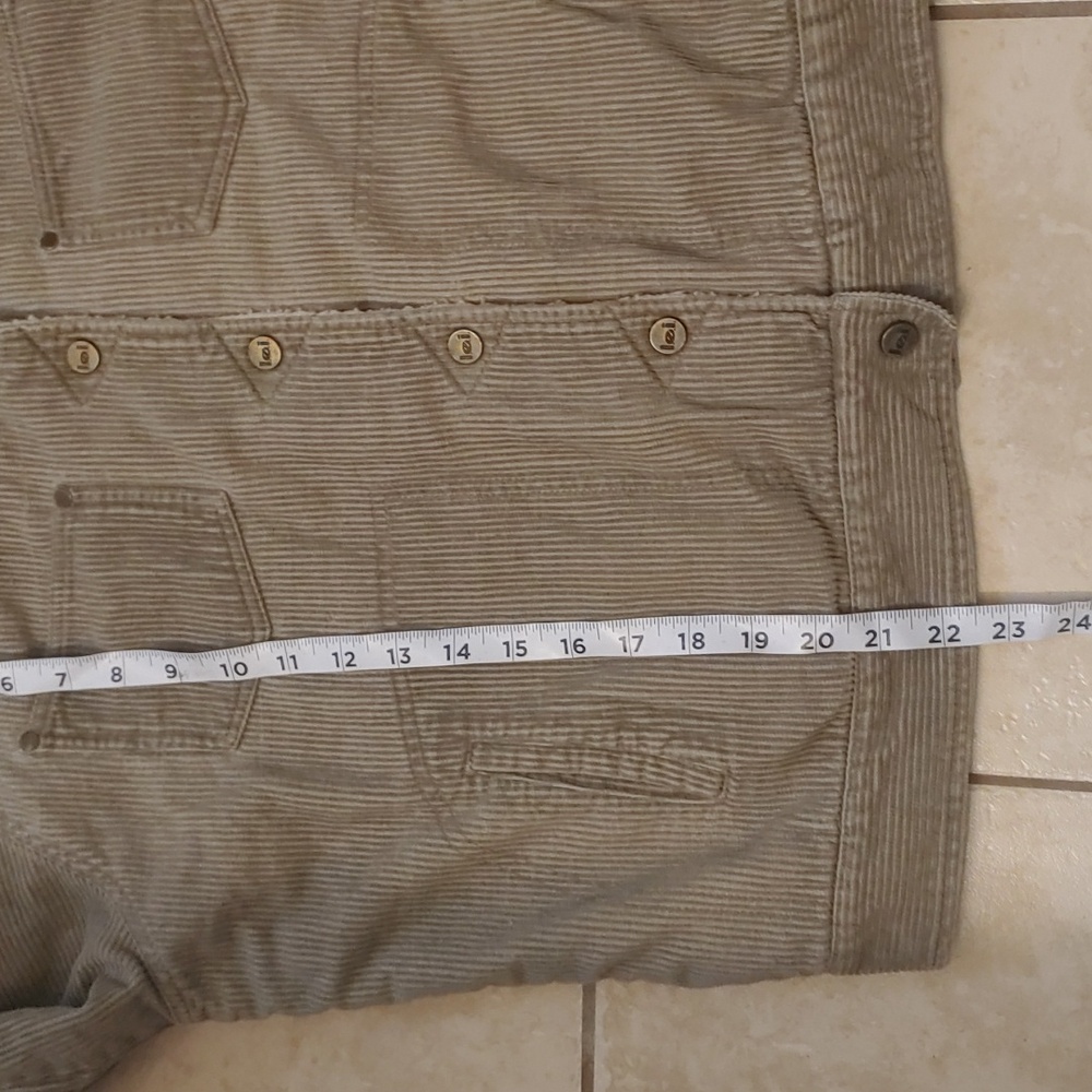 VTG L.E.I. Corduroy Trucker Jacket Beige Sherpa Collar Button Coat Womens Size L - Picture 4 of 8